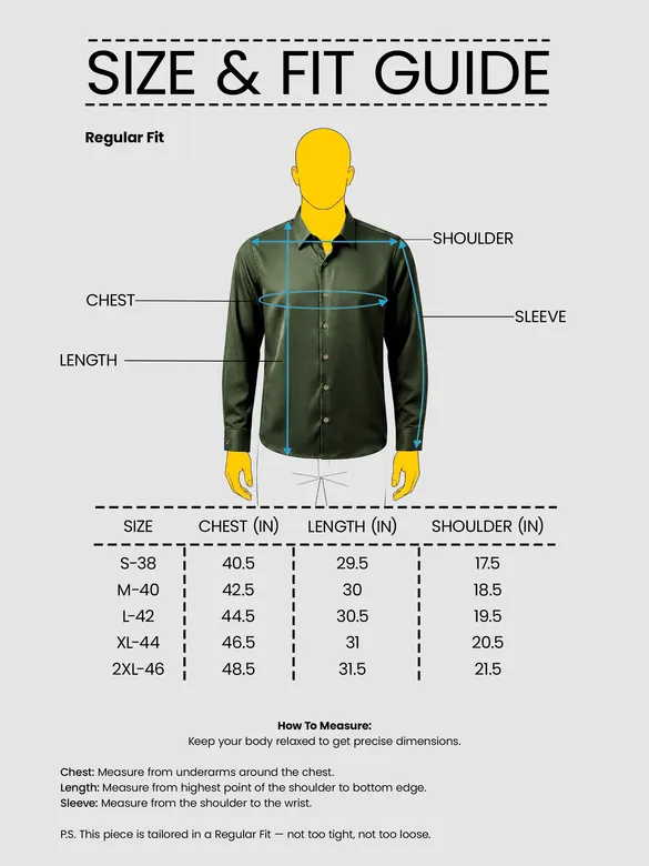 Dark Green Double Cuff Satin Shirt